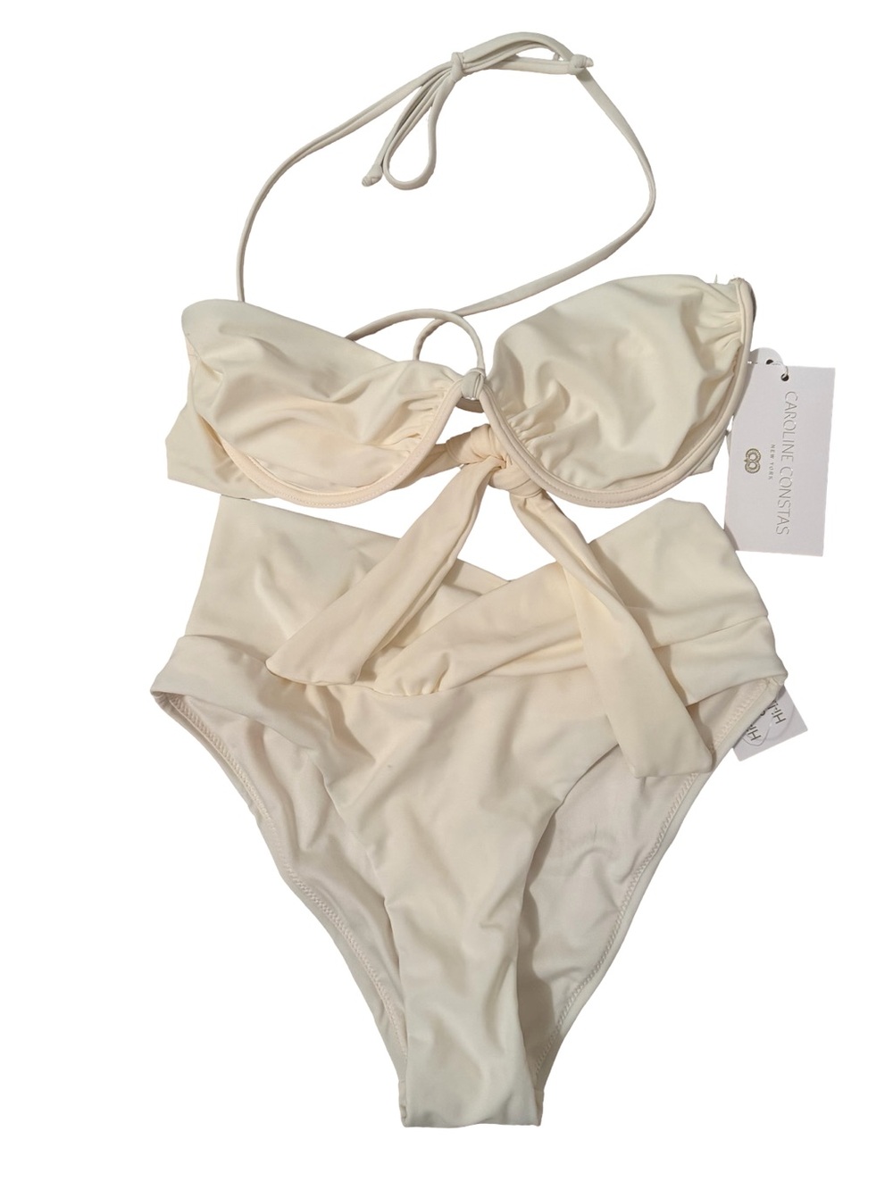 Caroline Constas Ivory Bikini Set S NWT - Picture 4 of 11
